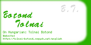 botond tolnai business card